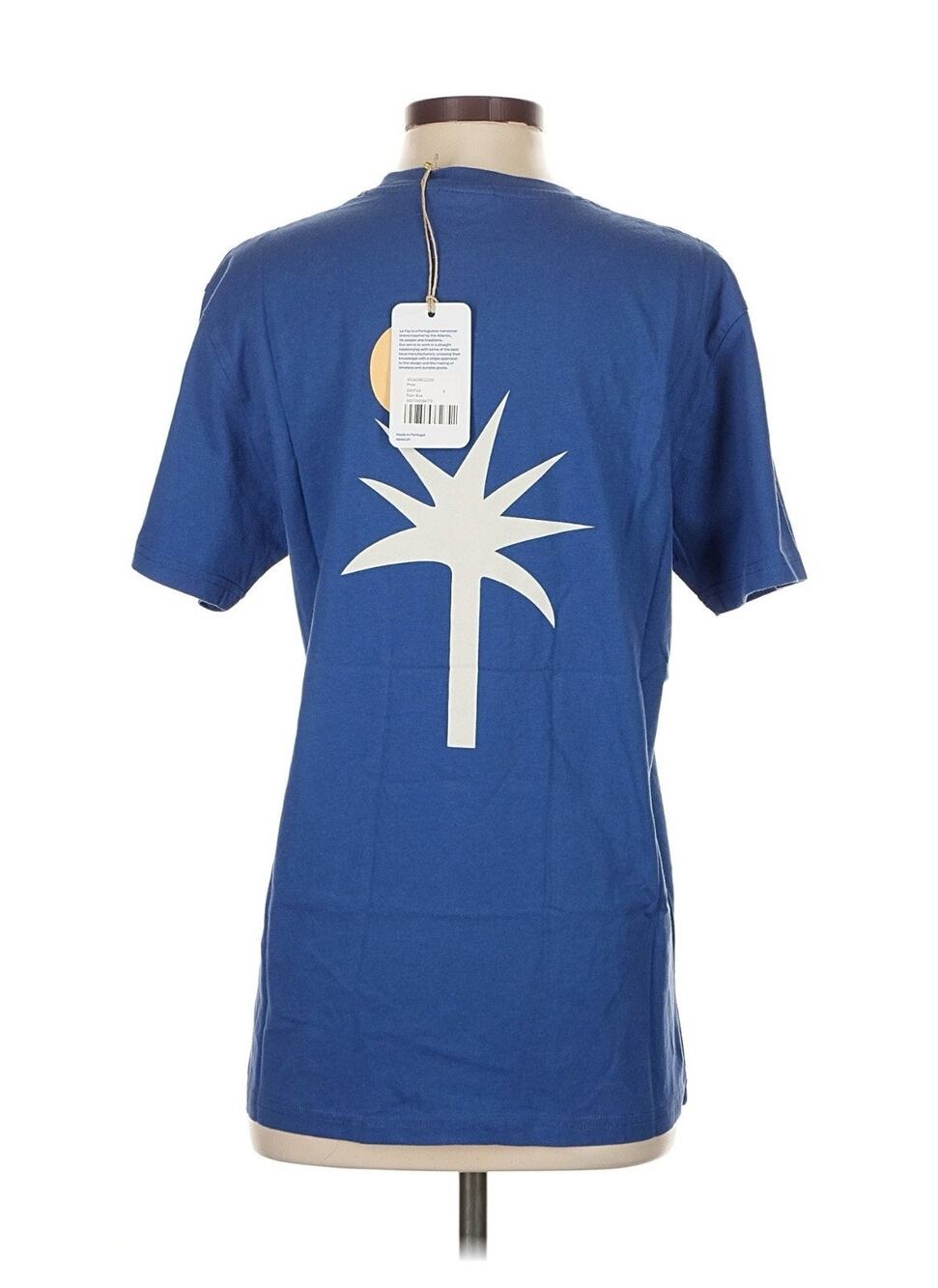NWT LA PAZ DANTAS BOAT Blue Palm Tree Cotton Small